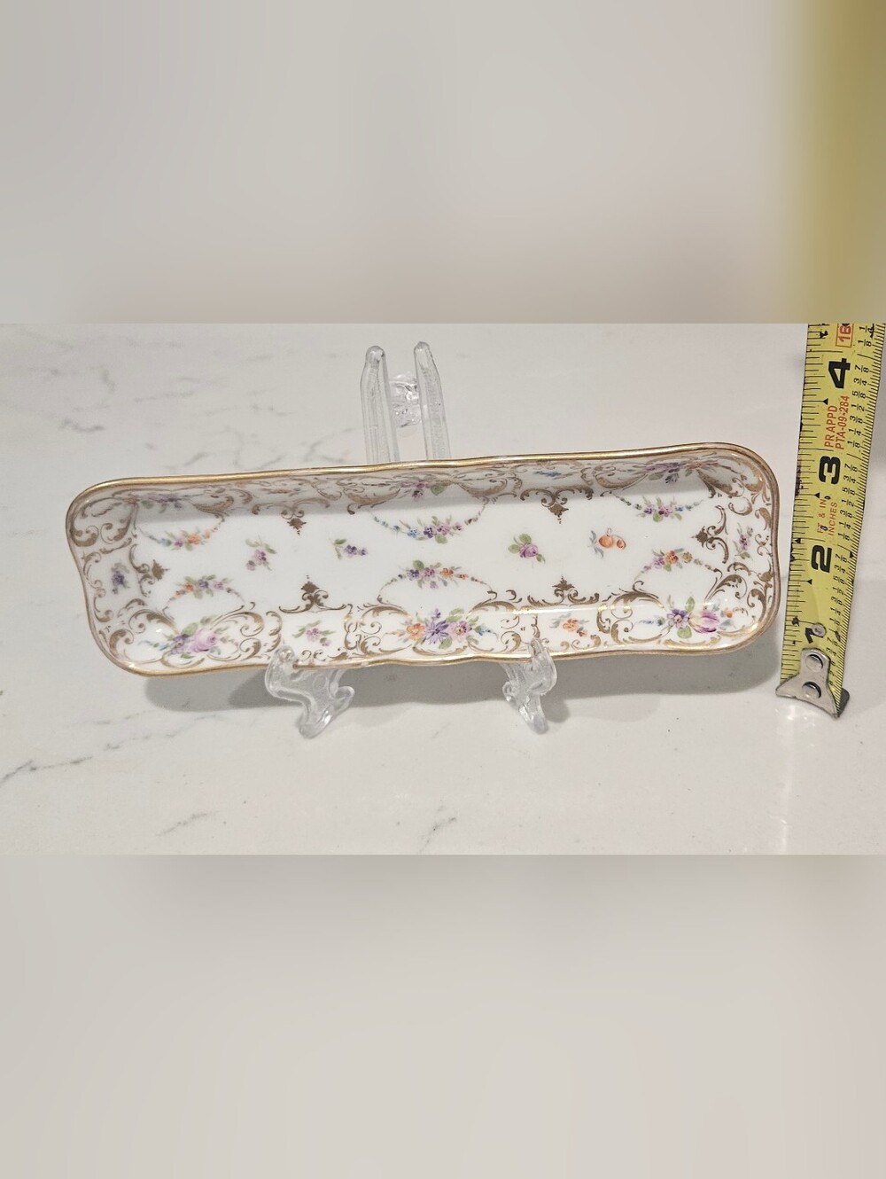 Vintage Dresden Porcelain Vanity Tray Rare Find - Picture 6 of 6